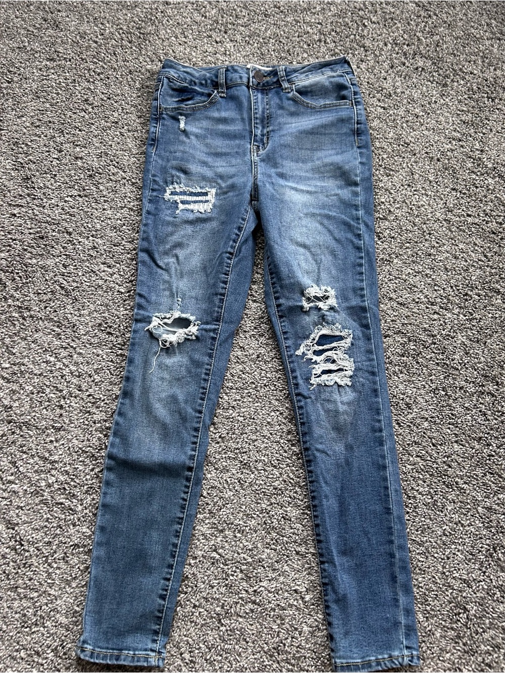 SO Distressed Skinny Jeans - Blue